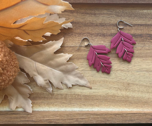 Fall Leaf Dangle -Wine